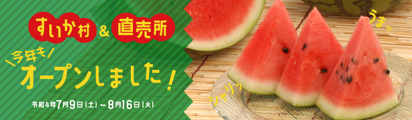 画像：すいか村＆直売所、今年もオープンしました！