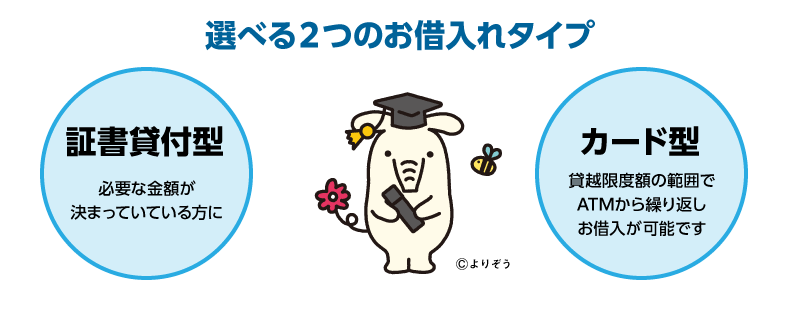教育ローン:選べる2つのお借入れタイプ