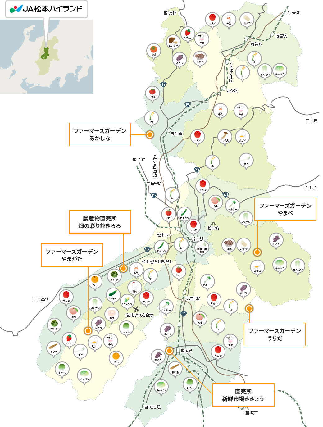 農畜産物マップ