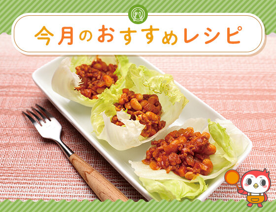 画像：おすすめレシピ：チリコンカンのレタス包み2026年4月号