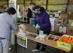 冬期の利用促進にむけて　農産物直売所でガラポン抽選会