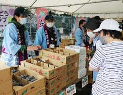 地域特産ブランド「山清路ぶどう」即売会　地元で特産ブランドをPR販売