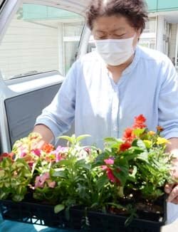 畜産女性部花苗配付　愛され続けて18年