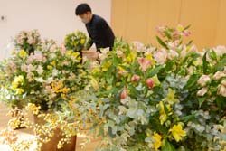 松本市美術館で花き展示　花でつながる