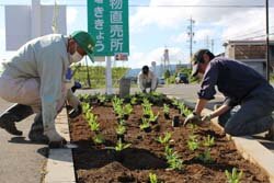 楽しんでもらえる店づくり　花見て楽しんで